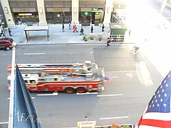 Vista del acuartelamiento de FDNY en la séptima avenida en Manhattan