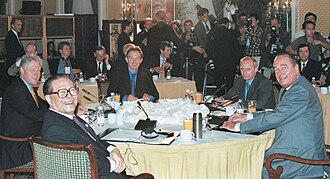 Líderes de los cinco Estados miembros permanentes en una cumbre celebrada en el año 2000