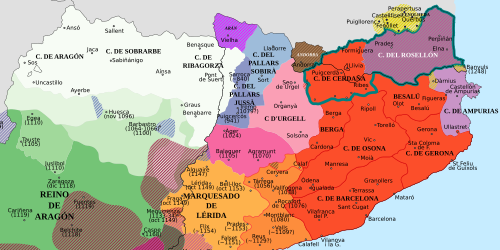 Condados pirenaicos procedentes de la Marca Hispánica de Carlomagno