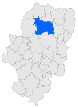 Mapa de ubicación de la Hoya de Huesca