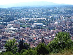 Vista general del paisaje urbano y natural de Voiron