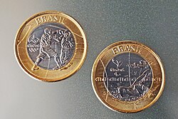 Monedas conmemorativas de los Juegos Olímpicos y Paralímpicos de Río 2016.