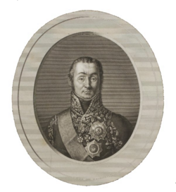 Representación de Nicolas Charles Oudinot como Mariscal del Imperio