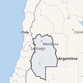 Mapa político y físico de la provincia de Mendoza