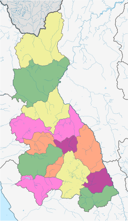 Mapa de división administrativa y límites de Cajamarca
