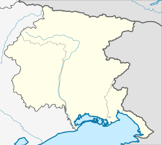 Mapa de localización en Friul-Venecia Julia