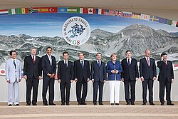 Jefes de Estado reunidos en la 35ª Cumbre del G8 en L'Aquila, Italia, en 2009