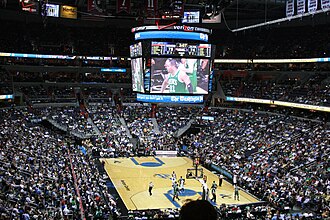 Vista parcial de un partido de la NBA en 2011.