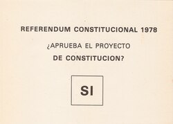 Papeleta de votación del referéndum de 1978