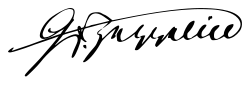 Firma autógrafa de Ferdinand von Zeppelin