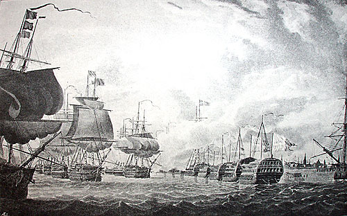 Otra perspectiva artística de la batalla naval en Copenhague