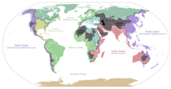 Mapa de las cuencas de drenaje al Mediterráneo