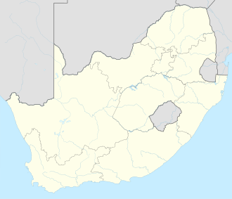 Ubicación de Pretoria en Sudáfrica