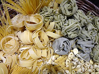 Variedades de pasta seca