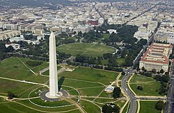Vista panorámica de Washington D. C., distrito federal de Estados Unidos