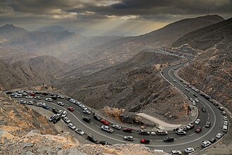 Carretera en la vertiente meridional
