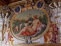 Detalle decorativo de la Galería de Francisco I (Castillo de Fontainebleau)