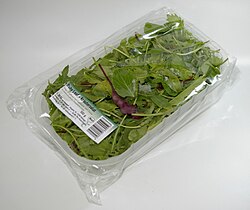 Envase fabricado con acetato de celulosa, un tipo de bioplástico.