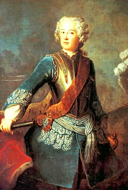 Federico II de Prusia retratado por Antoine Pesne