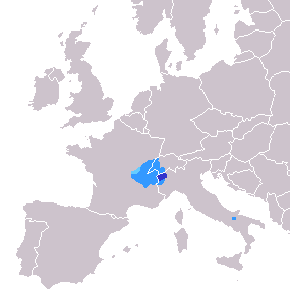 Esquema de la familia lingüística del franco-provenzal