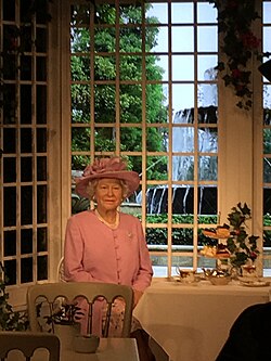 Figura de cera de la reina Isabel II en Londres