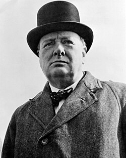 Fotografía del ex primer ministro británico Winston Churchill.