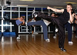Entrenamiento de kickboxing