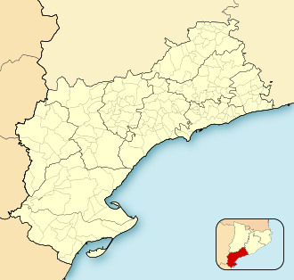 Ubicación en la provincia de Tarragona