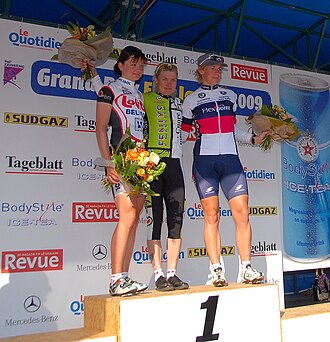 Podio de la edición 2009 del festival ciclista