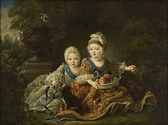 Luis y su hermano el conde de Provenza en su infancia