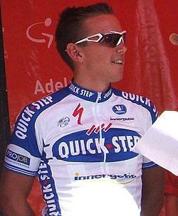 Allan Davis en una competición ciclista