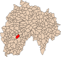 Mapa detallado del departamento de Cantal