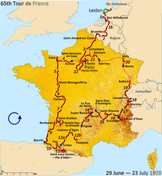 Logo y emblema oficial del Tour de Francia 1978