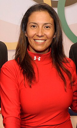 La arquera Denisse van Lamoen, abanderada de la delegación chilena en Londres 2012.