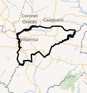 Mapa del Departamento de Guairá