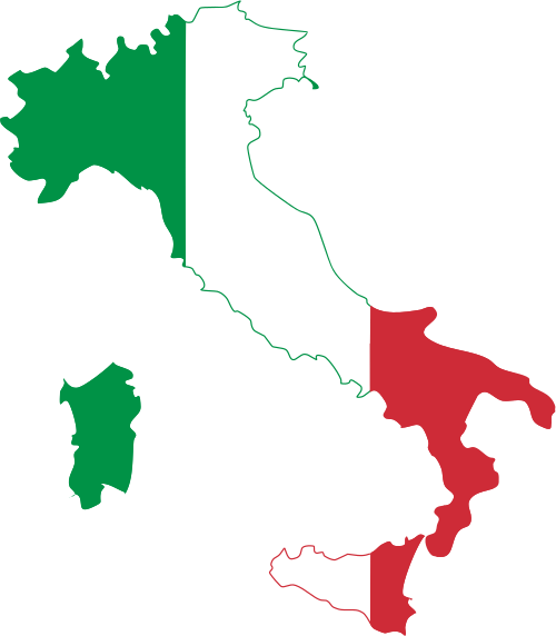 Mapa de las ciudades sede en Italia