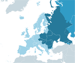 Mapa conceptual de la región de Europa Oriental