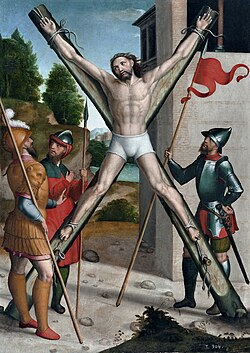 Crucifixión de san Andrés por Juan Correa de Vivar