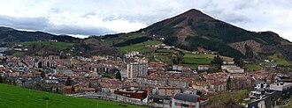Vista panorámica antigua de Zumárraga y Villarreal de Urrechua