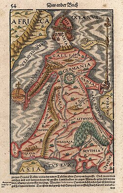 Europa regina, simbolizando una Europa dominada por los Habsburgo