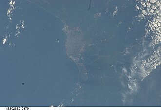 Vista satelital de Bata en 2010