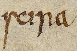 Representación de la palabra manuscrita scira