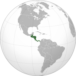 Mapa político y geográfico de las naciones que participan en los Juegos Centroamericanos.