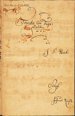 Portada del manuscrito de la obra