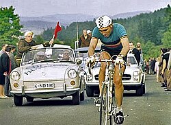 Eddy Merckx en los Campeonatos del Mundo en Nürburgring