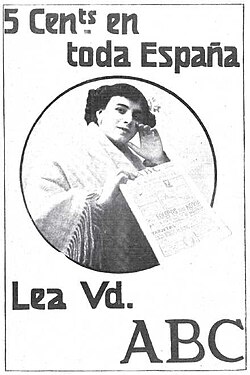 Publicidad antigua del diario ABC del 14 de abril de 1909