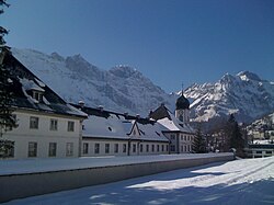 Abadía de Engelberg en invierno