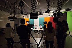 Plató de televisión de la universidad