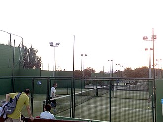 Vista general de una pista de pádel