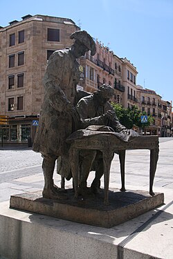 Monumento a Alberto Churriguera y al Conde Francos en Salamanca